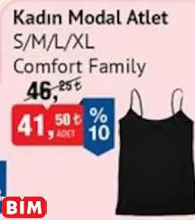 COMFORT FAMİLY KADIN MODAL ATLET S/M/L/XL